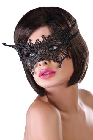 Lace mask 11; čipkasta maska, crna - Livia Corsetti fashion