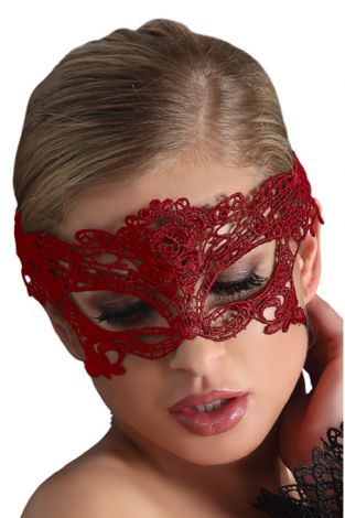 Lace mask 4; čipkasta maska, crvena - Livia Corsetti fashion