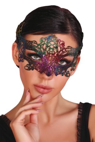Rainbow lace mask; čipkasta maska, šarena - Livia Corsetti fashion